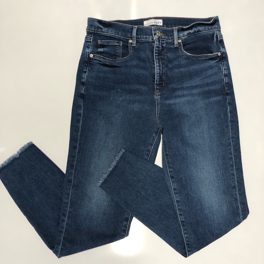 Loft The skinny high rise jeans size 10/30